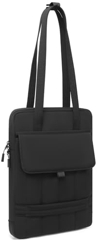 HYZUO 15-16 Pollici Custodia Imbottita per Laptop per MacBook Pro 15/16, 15 15,6 Dell/HP/Lenovo/Asus/Acer Notebook Chromebook, Borse a Tracolla Sottili da Donna Borsa Lavoro Quotidiana, Nero