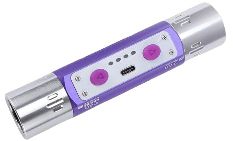 Garsent UV-Taschenlampe, 365 Nm Licht und 395 Nm, Leistungsstarke Mini-USB-C-wiederaufladbar, LED-Taschenlampen, Haustier-Urin-Detektor für Stein, Glas, für Schmuck, Tinte, Währung,