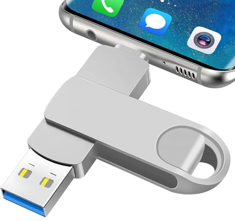 LZKNZT USB C Stick 512GB USB Stick 2 in 1 Dual Type C USB-Stick 512GB Wasserdichter Metall USB C Speicherstick Memory Stick für Handy Android/PC/Laptop/Notebook