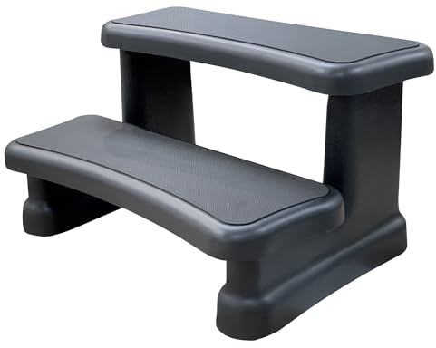 CANADIAN SPA CO. Camping Trittstufe, 2 Stufen, tragbare Doppeltrittstufe, rutschfeste Einstiegshilfe für Wohnmobil und Wohnwagen, 40x72x52 cm