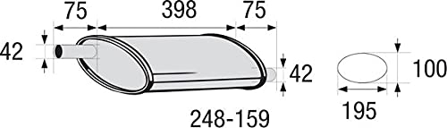 Bosal 248-159 Mittelschalldämpfer, Universal