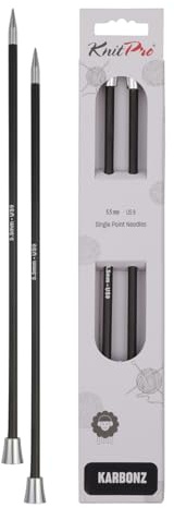 KnitPro Karbonz Single Pointed Needles 14 (35cm) | 5.50 mm