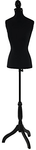 Mendler Schneiderpuppe T220, Schaufensterpuppe Torso weiblich, Schaumstoff - Schwarz