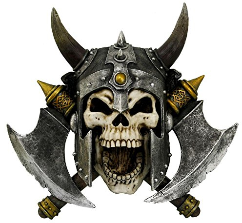 Nemesis Now 33cm Wall Plaque Valhalla's Vengeance Wandschild, 33 cm, Harz, grau, 37L x 33W cm