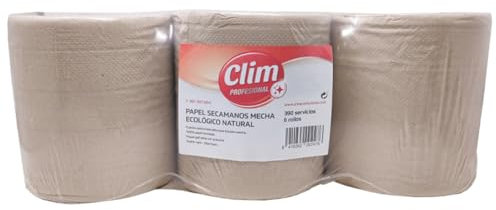 Pack 6 rollos papel secamanos ecológico. Línea eco Natural, 100% papel reciclado ideal para empresas, oficinas, colectividades y negocios.