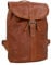 Gusti Rucksäcke Leder - Bennett Damen Lederrucksack Cityrucksack Backpack Daypack Wasserdicht 12L Vintage Braun Leder
