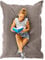 Green Bean Sitzsack XXL 140x180cm 380 Liter Kinder & Erwachsene Bean Bag EPS Perlen Füllung Riesensitzsack Groß Draußen Outdoor Liegekissen Waschbar Wetterfest Lounge Sitzkissen Bodenkissen Khaki