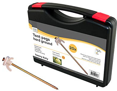 Moritz 20x Heringe Erdnägel Hartboden 20 cm für Zelt Camping Caravan Pavillion Vorzelt Erdanker Erdhaken