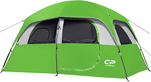 CAMPROS CP Familienzelt 6-8 Personen mit Stehhöhe 182CM, Großes Campingzelt