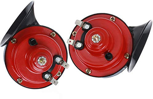 2pcs Train Horn for Trucks,Amuser Loud Air Electric Snail Single Horn,Waterproof Motorcycle Snail Horn,12v Double Horn Raging Sound Raging Sound for Car Motorcycle boat