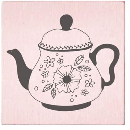 May and Berry Holzstempel - Teetasse, 45x45mm, Rosa