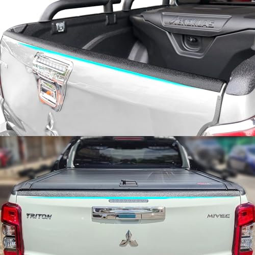 JHCHAN Heckklappenschutz Ladekantenschutz für Mitsubishi L200 Triton 2019-2024 Pickup Doppelkabine Einzelkabine Stoßstangenschutz Zubehör