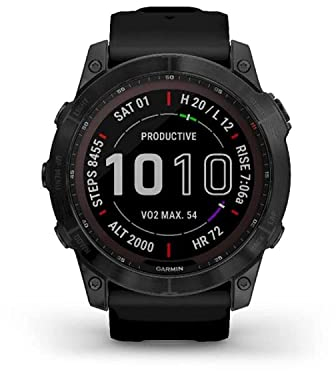 Garmin Fenix 7X Sapphire Solaire Noir DLC-Titan