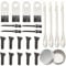 GORGECRAFT 23Pcs Pollen Scrapers Kit for Grinder Including Cleaning Brush Pollen Scrapers Stainless Steel Spatula Micro Scoop and 10ml Aluminium Jar