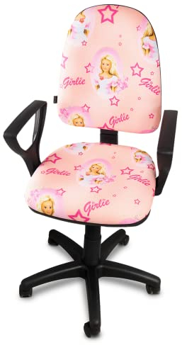 ARTOFIS Schreibtischstuhl mit Höhenverstellbar für Mädchen - Ergonomischer Kinderschreibtischstuhl mit 5 Rollen, Drehbarer Jungendstuhl mit Rückenlehne, Stil Bred Girlie