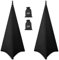 AKOZLIN Speaker Stand Cover with 360 Degree Tripod Stand Skirt Skrim Stretchable Lycra Fabric Covers with Free Storage Bag TWO PACK BLACK