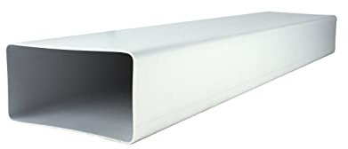 Lüftungsrohr Rundrohr Flachkanal Kanal Rohrsystem Kanalsystem Lüftungskanal Kunststoff PVC 55 x 110 mm Kanal 0,5 m