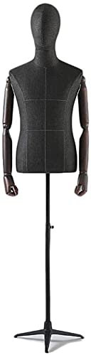 Schneiderpuppen Schneiderbüste Männliche Mannequin, 73 Zoll Hoch Einstellbar Mit Metallständer, Ideal for Fenster/Zähler/Boden/Fotos (Size : Tripod Base)