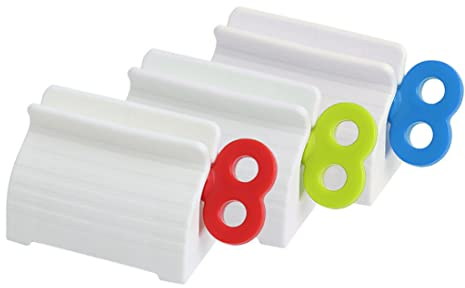 Liummrcy Rolling Tube Dentifrice de Dentifrice Rotation de Dentifrice de Dentifrice de dentifteur de Dentifrice de Dentifrice 3 pcs de Dentifrice, Distributeur de Dentifrice à Tube à roulettes,