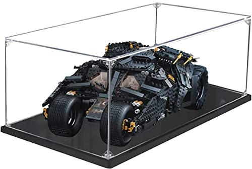 APRILA Boîte Vitrine Acrylique Compatible avec 76240 la Batmobile Tumbler, Amélioré Présentoir Boîte Anti-Poussière Display Case Transparent Boîte d'affichage, 50 x 30 x 20cm