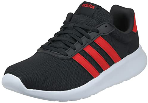 adidas Homme Lite Racer 3.0 Sneaker, Kernschwarz/Better Scarlet/FTWR Weiß, 38 EU