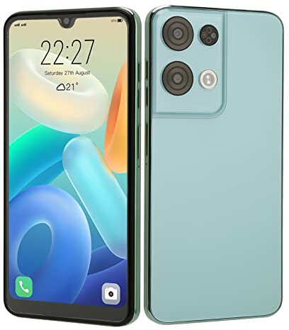 Smartphone débloqué 6,0 Pouces - Écran Goutte d'eau Ultra HD 1960x1080, Téléphone Portable WiFi 5G pour Android 12.0, 4 Go de 64 Go de ROM, Reconnaissance Faciale, Vert