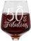 Always Looking Good 50th Birthday Gifts for Women 50 & Fabulous Engraved Large Wine Glass Present for 50 Year Old Etched 400ml Ladies Wine Glass Laser Engraved Elegant Stemmed 50th Wine Glass