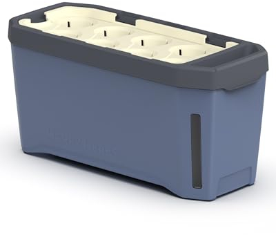 Gusta Garden Harry Herbs 4en1 Pot d'herbes aromatiques Bleu - Pot de Culture avec système d'arrosage - Réservoir d'eau 0,5 et Volume de Terre 5 L - pour l'intérieur et l'extérieur
