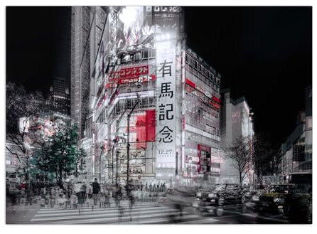 Displate - Poster aus Metall - Magnet-Montage - World Class Photos - Cityscapes - Street life in Tokyo 67.5 cm x 48 cm