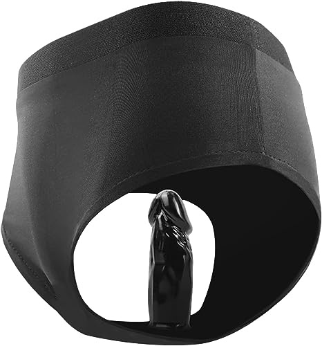 MFMYEE SM Wearable Silicone Dildo Wearable Stretch Pants Chastity Pants Anal Plug Fun Role Play Sex Toy