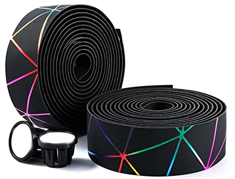 2 Rollen Fahrradlenkerband 2M × 30mm Cycling Fahrrad Lenkerband Rutschfest PU Selbstklebend Reißfestes Stoßdämpfend Griffband für MTB und Urban Cycling (Schwarz)