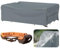 Velway Gartenmöbel Abdeckung Wasserdicht 270x180x71cm - Winddicht Schutzhülle mit Reflektierender Streifen 600D Oxford Möbelsets Abdeckung Staubfest Abdeckhauben für Gartentisch Sitzgruppe Grau