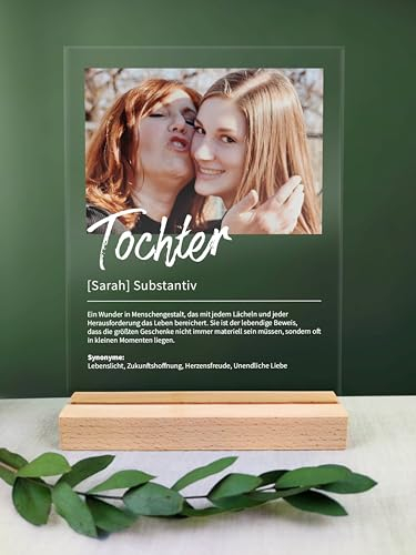 Tocher Geschenk personalisiert - Acryl Foto Geschenk: Definition wie im Duden - Geschenk Tocher, Tocher Geschenk Geburtstag, Geschenk Tocher, Geschenk Für Tocher, Weihnachts Geschenk Tochter