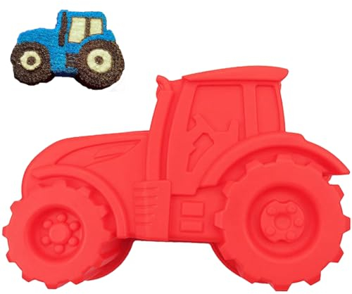 3D Traktor Backform, Traktor Silikon, Backform Traktor Silikonform, DIY Auto Kuchenform, Traktor Auto Backformen, Traktor Backform, Kann für Kuchen, Brote, Desserts Verwendet Werden(Zufällige Farben)