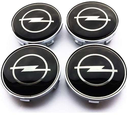 LyTTuu 4 Stück Auto Radnabenkappen für Opel Adam 56mm,Felgenkappen Nabendeckel Nabenabdeckung Wasserdicht Staubdicht Reifen Felgen Zubehör