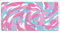 GutzyAiden Swirl Tapis de Souris de Jeu XXL | 91,4 x 45,7 cm | Dessus en Tissu Hybride en Polyester | Base en Caoutchouc antidérapant | 4 mm d'épaisseur (Miami Swirl)