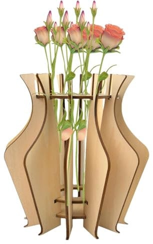 3D Vase Puzzles for Adults | Building Block Kit 3D Wooden Puzzles,Centerpieces Wooden Puzzle Vase, Rustic Wedding Decorations Centerpieces Table Flower Décor