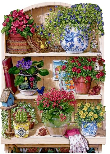 Wentworth Jigsaw Puzzle - Flower Cupboard 250 Pieces - For Adults - Shaped Puzzle Pieces & Themed Whimsies - Great for a Gift
