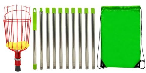 Fruit Picker Pole - Fruit Harvesting Pole, Telescoping Fruit Picker Tool, 1.6/2.4/3.2/4 Meter Fruit Plucking Stick | Lightweight Fruit Picking Extension, Orchard Fruit Gatherer, Fruit Grabber Pole