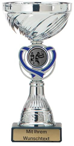 Pokale 6er Serie AK5236 Silber/blau 15,5 cm