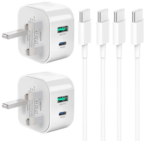 Samsung Charger Cable Fast Charge and Plug,2 Pack USB Type C Phone Charger with Plug 25W PPS Super Charging for Galaxy S24/S23/S22/S21/S20 fe/A15/A14/A13/A23/A05S/A04S/A25/A33/A34/A35/A53/A54/A55/M55