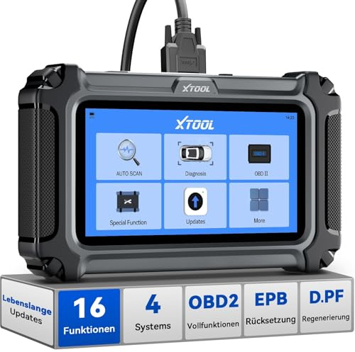 XTOOL D5S OBD2 Scanner, Car Diagnostic Tool for Engine ABS SRS Transmission, 16 Resets, Oil/Brake/SAS/ABS/DPF/TPMS/Throttle/Injector Coding/Battery Test, AutoVIN, Full OBD2 Function, Lifetime Update