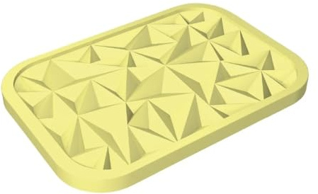 Pavoni Iceberg Decoration for Gelato Pans - 361.5x251.5x21mm | Creates intricate artistic structures for commercial food presentation while ensuring swift, effortless release.