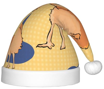 LiuMng Krumme Eule Weihnachtsmütze, Unisex Plüsch Klassische Weihnachtsmann Hut/Weich Bequem für Neujahr Festliche Party Supplies