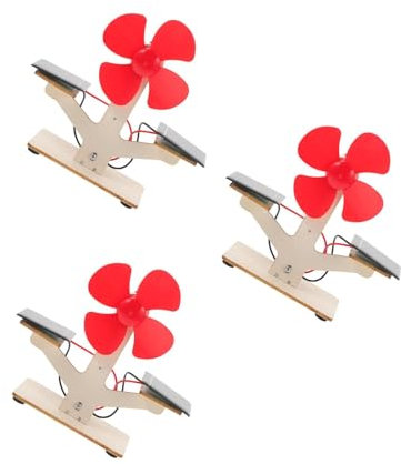UPKOCH 3sätze Solar Fan Für Mädchen Pädagogisches Holzspielzeug Kreativität Und Praktischen Fähigkeiten Für Experimente Und Outdoor-aktivitäten