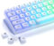 HITIME x XVX Keyboard Keycaps White, Clear Jelly Keycaps 60 65 75 100 Percent, Translucent Cute Custom Key caps Set 124 Keys for Mechanical Gaming Keyboards(Cherry Profile)