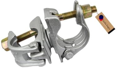 GEZU IMPEX Giunto Girevole 48 x 48 mm Set di 4 Morsetti Zincati a Caldo per Impalcature Raccordo per Tubi di Ponteggio in Acciaio Rotary Coupling