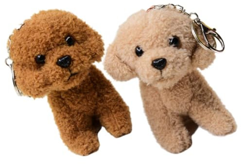 Vaguelly 2pièces Porte-clé Peluche De Chien Mignon Décoratif pour Sacs Accessoires pour