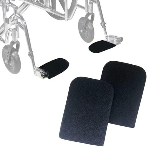 Niuhong Rollstuhl Fußstützenbezüge Ältere Rollstuhl Fußabdeckung Fußstützenpolster Neopren Rollstuhl Rollstuhl Fußstützenabdeckung Verhinderung Kratzern Rutschfeste Rollstuhl Zubehör (schwarz)