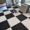 Plüsch-Bodenmatte, 10 Stück, Puzzle-Schaumstoffmatte, einfarbig, weiche Puzzle-Matte, flauschige Spielmatte für Wohnzimmer, Schlafzimmer